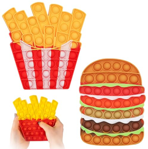 NJCXOLA 2 Pack Pop Fidget It Toy | Popit Jeux Pas Cher | Poppit Jouets Anti Stress pour la Concentration et Le Calme | anti stress enfant