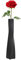 Cerámico Geométrico Negro de 24cm- Decoración Minimalista Moderna para Hogar y Oficina - Jarrón de Flores Elegante -Jarrón Decorativo para Mesas y Estantes para Mesa, Hogar, Oficina,(Negro)