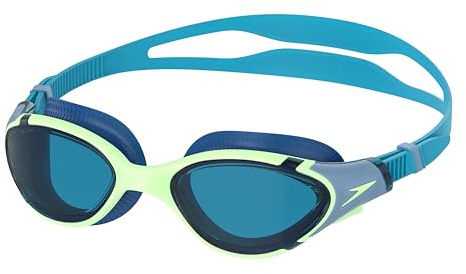Speedo Adult Unisex Biofuse 2.0 Swimming Goggles, Pale Clover/Cobalt, One Size