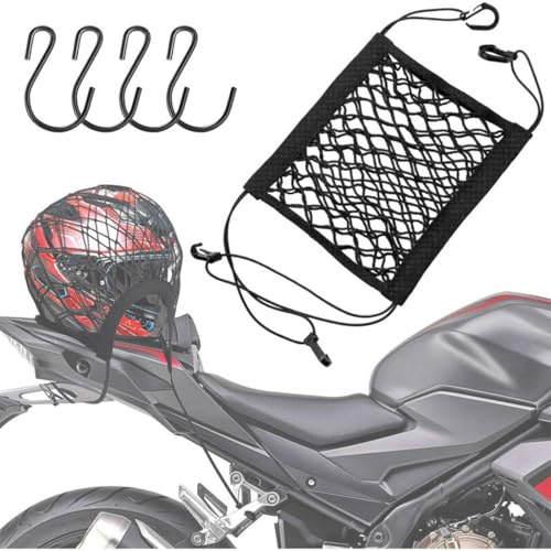 DWFEYOI Filet Moto Bagage,2 Pièces Filet Elastique,Filet Araignée Moto,Tendeur Vélo 30 X 25cm,Filet à Bagages Elastique,Filet de vélo,Sangle Bagage Moto pour Vélo Moto Fixer Casque Bagage