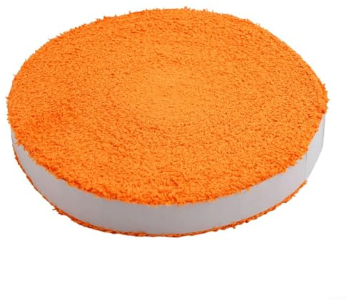 Yuanpgky Poignée de raquette de badminton de 10 m pour raquette de tennis et de squash, poignée en coton avec absorption améliorée de la transpiration, confort antidérapant pour (orange)