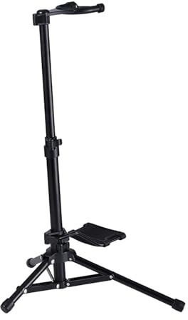 Oshhni Soporte para instrumento de viento digital, altura ajustable, metal negro, trípode plegable para instrumento de viento electrónico, para sala de
