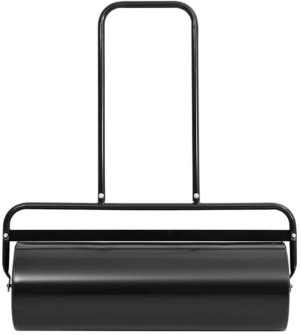 Solivagant Rullo da Giardino a Spinta Nero 63 L Ferro e Acciaio,Nero,14.9kg