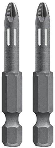 kwb 2 x Bits 50 mm PZ 1 Torsion (TQ 60 Stahl, Torsionszone, ISO 1173 Antrieb C6.3)