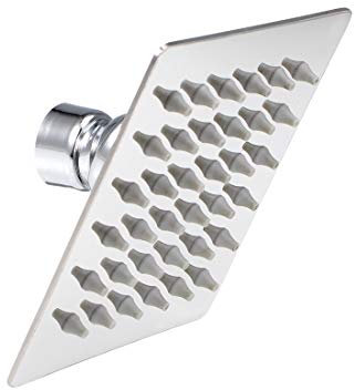 sourcing map Cabezal Ducha Alta Presión - Cabezal Ducha Lluvia 6 Pulgadas Ajustable 360 Grados, Cabezal Ducha Tipo Lluvia Acero Inoxidable
