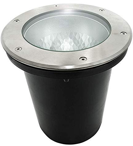 Faro pivotable LED E27 Spot 35W empotrado terreno jardín IP65 230V agujero 19cm luz 3000K