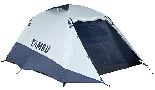 TAMBU GAMBUJA - Zelt 4 Personen 310x240x130cm ultraleicht – Kuppelzelt mit Vorzelt wasserdicht bis 3000mm Wassersäule - Ideal für Camping, Outdoor & Festivals - Familienzelt Iglu mit Lüftungsöffnungen