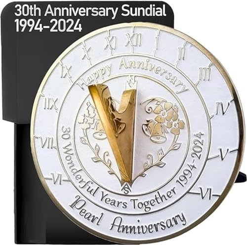 Meridiana per il 30° anniversario di matrimonio di perle 2024, 25,4 cm