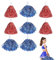 8 Stück Pompons, Pompons Cheerleader, Pompoms Cheerleading, Pom Poms Cheerleading, Cheerleader Pompons, Sportveranstaltungen Tanz Nacht Party Ballspiele Karnevalspartys Verwendet