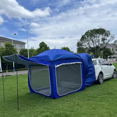 Tenda da campeggio per auto, portatile, per SUV, per 5-8 persone, impermeabile, protezione UV, estensione posteriore per attività all'aperto