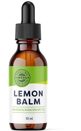 Vimergy Lemon Balm Extract, 30 Servings – Traditionally Used in Herbal Medicine as a Sleep aid in Times of Mental Stress -Can be Used in Tea– Alcohol-Free – Gluten Free, Non-GMO, Vegan (30 ml).