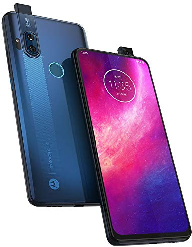 Motorola One Hyper XT2027-1 6.5 128GB Hybrid Dual SIM GSM Unlocked Smartphone, Qualcomm Snapdragon 675, 4GB RAM, 64MP Rear + 32MP Pop-Up Front Camera, Android 10, Deep Sea Blue