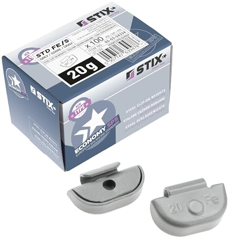 100x Premium Schlaggewichte 20g Stahl FE/S für Stahlfelgen Auswuchtgewichte Wuchtgewichte 2kg