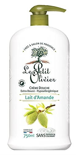 LE PETIT OLIVIER - Crème Douche Extra Douce Lait D'Amande 750Ml - Lot De 3 - Livraison Gratuite
