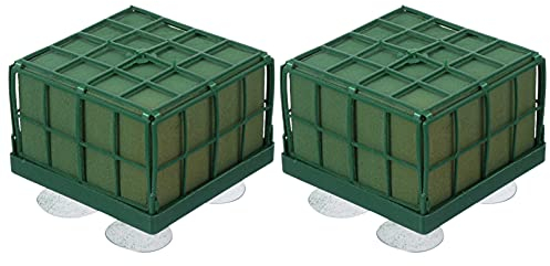 UPKOCH 2 Stücke Steckschaum Steckmasse mit Saugnapf Blumensteckschaum Blumensteckmasse Nasssteckschaum für Blumen Auto Deko Hochzeit Blumengestecke Frischblumen Trockenblumen Gestecke DIY