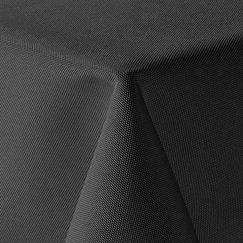 Tischdecke | Grau/Anthrazit - Eckig - 110x160cm | Gartentischdecke | Outdoor-Decke | Lotus-Effekt | Leinen-Optik | Schmutzabweisend