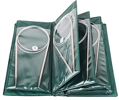 Coopay Circular Knitting Needles Set - 100cm/40 inch Metal Circular Needles With Case and Gauge, Lightweight Pins for Beginner, Round Knitting, Large Projects