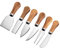 Clarmonde Premium Stainless Steel Cheese Tool Set - Cheese Knife Set - Cut, Spread All Your Favorite Cheeses (6 Wood Cheese Knife)