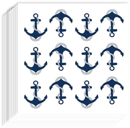 AHANDMAKER Lot de 240 autocollants - 2,3 x 2,5 cm - Motif ancre nautique - Pour planificateur, calendrier, scrapbooking, travaux manuels, décoration de fête, sac cadeau, sceau pour fête