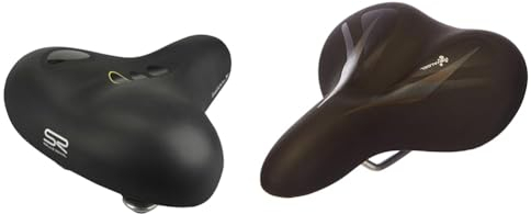 Selle Royal Erwachsene Elastomer Gel Tourensattel, schwarz, One Size & Damen Gel Trekkingsattel, schwarz, One Size