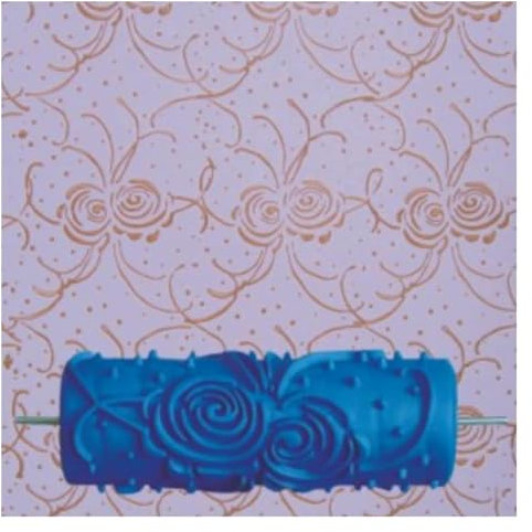 SFQEVHRZ Paint Rollers，Facade Roller， Soft Rubber Iron Paint Roller Brush Tool Painting Brushes Rollers Runner Wall Decoration Tool DIY(Argento)