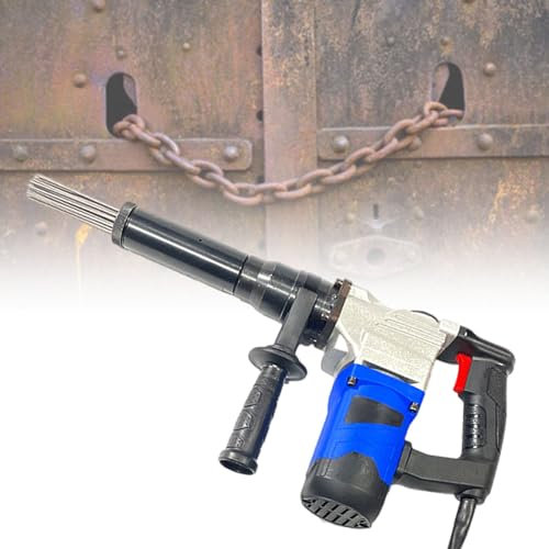 vnmudzeo Scrostatore Elettrico Ad Aghi da 1100 W, con Ventitré Aghi in Acciaio, Strumento di Rimozione della Ruggine da 110 V A 220 V, per La Pulizia di Ruggine Irregolare,110V