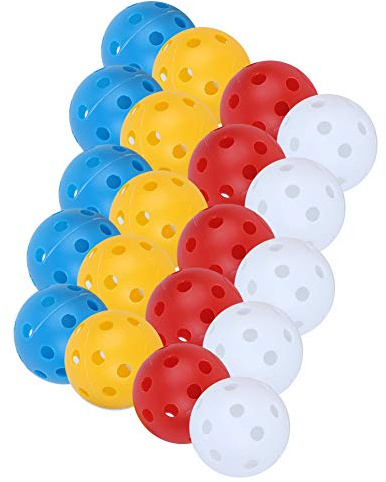 Plast Golfbollar, Träningsgolfbollar Inomhus Golfbollar 20st Blandad Färg Plast Luftflöde Ihålig Träning Golfboll Inomhus Sport Träning Tillbehör