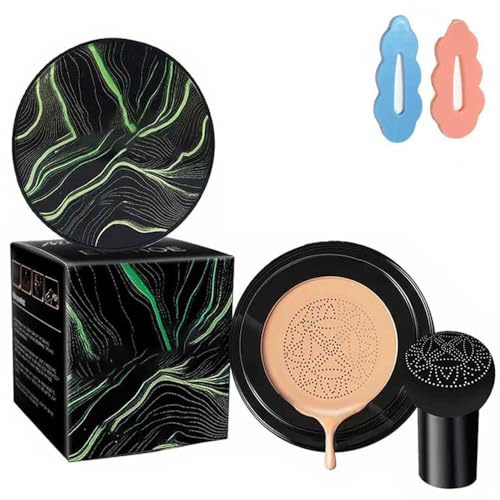 Crema CC de miel y pino,Base con Cojín de Aire con Cabeza de Hongo de 20g,Base En Crema CC Cojín De Aire,Cosméticos Correctores A Prueba De Agua, Para Todo Tipo De Piel (Marrón oscuro, B-2)