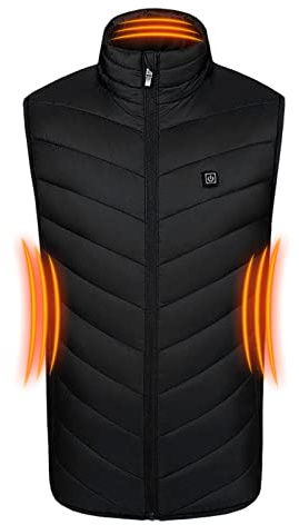 Veste Chauffante Homme Usb, Gilet Chauffant Moto, Doudoune Chauffante Sans Manche Femme, Blouson Chauffant Gilet De Chasse Homme Thermique Vêtements Chauffants électriques Hiver 8/9 Zones Intelligent