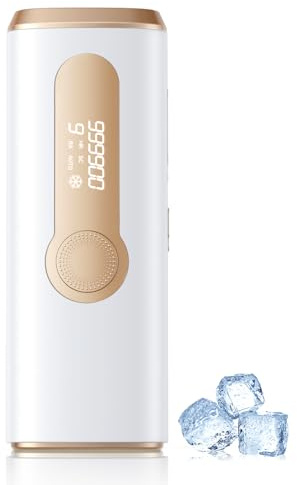 Haarlosy Epilatore Luce Pulsata con Ghiaccio - 3 IN 1 IPL Epilatore Laser per Donna e Uomo, 9 Livelli di Energia Regolabile Adatto a Corpo, Viso, Ascelle, Gambe Sensibili OPI03