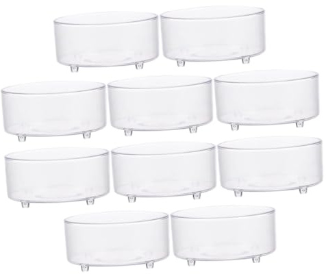 GARVALON 10 pièces Bol Acrylique pour Reptiles Plateau Eau et Nourriture Antidébordement Gamelle et Facile à Nettoyer pour Tortues Lézards Araignées et Autres Petits Animaux