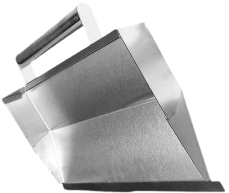 BAZEITFLOW Llana de Acero Inoxidable para Acabado de Cemento y Yeso Herramienta Manual de Albañilería Mango Ergonómico Paleta para Bordes y Paredes Uso Profesional y Bricolaje Doméstico