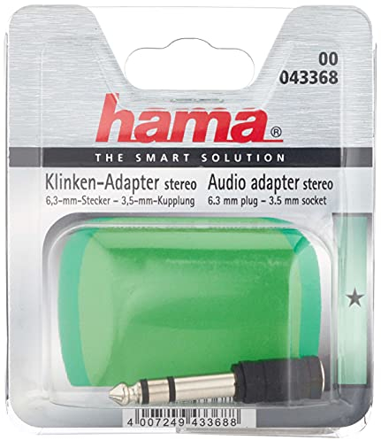HAMA Adattatore Jack 3,5 mm F / Jack 6,3 mm M, 1 stella