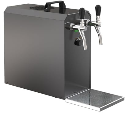 ich-zapfe.de Spillatore Birra Stream 50, Dispenser Birra, Macchina per Birra 2-Linee, 55 Litri/h - Black Edition