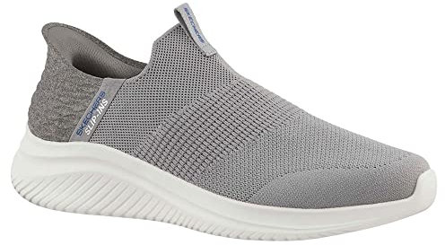Skechers Herren Ultra Flex 3.0 Smooth Step sneakers,sports shoes, Grey Knit Trim, 47.5 EU