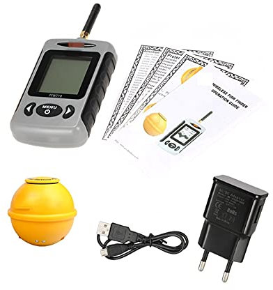 Samnuerly Ultrasonic Fish Finder 45M/135FT Wireless Portable Fish Finder Sonar Sensor Depth Sounder Alarm for Pesca Ocean RIV Fishing Camera