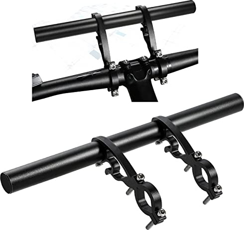 Bike Bicycle Double Handlebars Extender Extension,11.8 inches/30CM Aluminum Alloy Super Long Bike Bracket Accessories,for Bike Mounts,Bicycle Extender Bars,for 20mm-32mm Bars Caliber