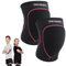 Rehband Knieschoner Kinder, 1 Paar, Kniepolster für Volleyball & Handball - komfortabel & hoher Schutz, Kinder Knieschutz Hallensport, Farbe:Schwarz/Pink, Größe:L, Seite:Paar
