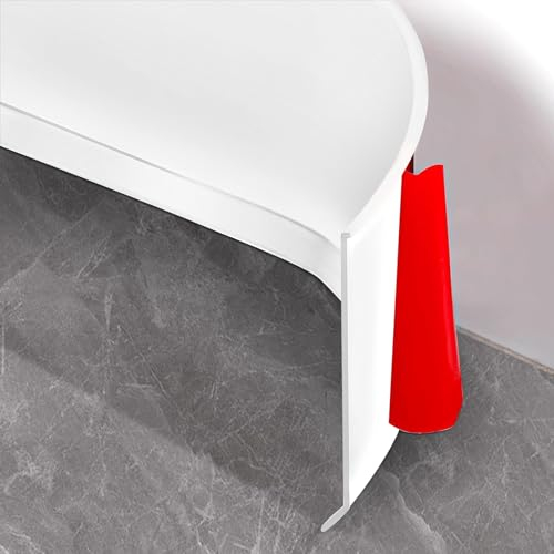 Zócalo blando autoadhesivo, 10 cm x 5 m, zócalo autoadhesivo para cocina y baño, zócalo suave, tira de terminación autoadhesiva de PVC, flexible, zócalo – blanco