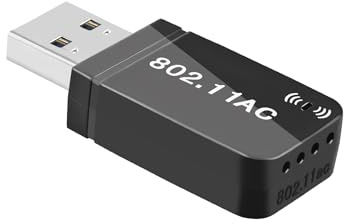 USB WLAN-sticka, 1 300 Mbit/s USB-WLAN-adapter, dubbla band WiFi-minne (upp till 867 Mbps 5,8 GHz), 400 Mbps 2,4 GHz), USB3.0 för PC/stationär /bärbar dator, kompatibel med Windows XP/11/10/8.1/8/7/,