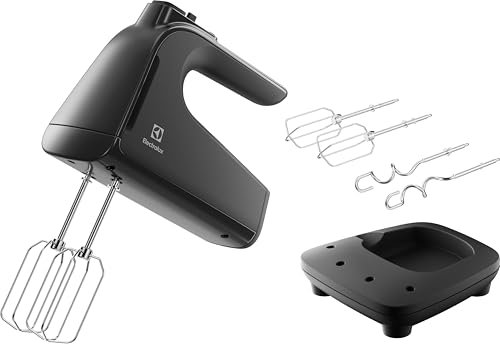 Electrolux Elfrusta Serie 300 EHM4B 5 velocità, Funzione Turbo, Parti in acciaio inox lavabili in lavastoviglie, soluzione compatta di stoccaggio, realizzata in 24% plastica riciclata, 500 W, grigio