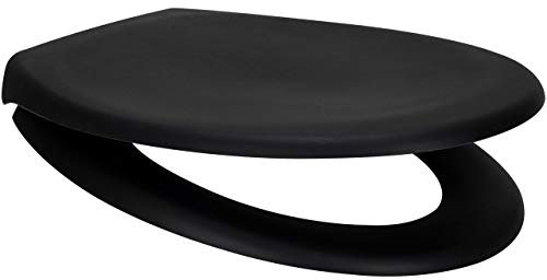 MATT Soft Close Toilet Seat Quick Release Top Bottom Fix (Black)