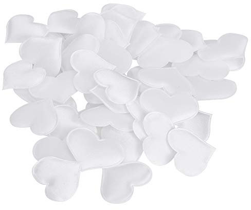 Decorazioni a forma di cuore, 500 pezzi/pacco Petali a forma di cuore Coriandoli Spargimenti di spugna Decorazioni per feste di matrimonio di San Valentino(bianca)