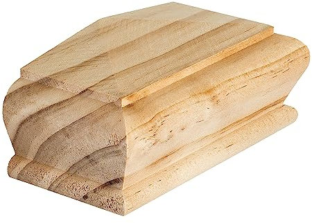 Cambridge Clear Pine Pyramid Newel CAPS 90mm, Half Stair Newel Post Cap 120x58x50mm, Recessed to Suit a 90mm x 90mm Newel