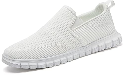 Oltyutc Mens Trainers Running Shoes Slip-on Canvas Loafers Lightweight Gym | Mens Loafers | Boat Shoes for Men | Slip On | Breathable Mesh | Lightweight Soft Comfy | Walking Tennis Sneakers Gym