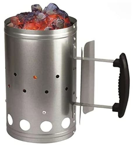 ALAYSTAR Premium Barbecue Chimney Starting Charcoal Coal Starter- Easy Start BBQ Lighter- Secure and Simple to use