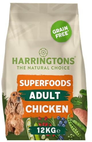 Harringtons Superfoods Vollständiges, getreidefreies, hypoallergenes Hundefutter für Erwachsene mit Hühnchen und Gemüse, 12 kg, hergestellt aus rein natürlichen Zutaten