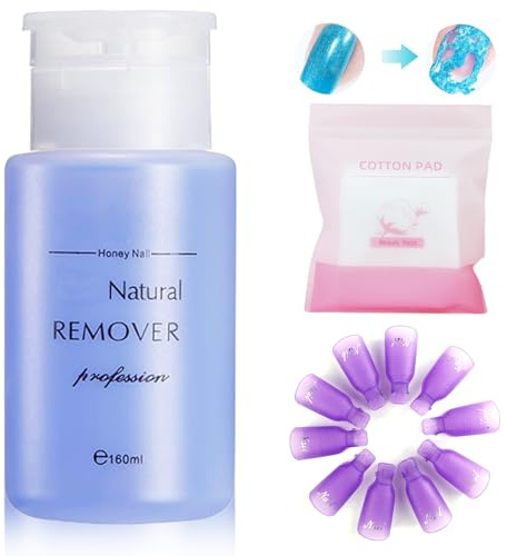 XdealCozyxc 160ml Acetone Acrylic Remover Kit, Gel Nail Polish Remover for Manicures and Pedicures