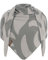 KNIT FACTORY - Leaf Dreieckstuch - Sommerschal - Fein Gestrickter Damen Schal - Umschlagtücher für den Frühling und Sommer - Blattmuster - Bright Grey/Grau - 200x70 cm