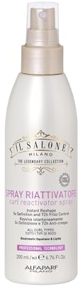 Il Salone Milano Professional Curl Reactivator Spray - Revitalizes, Refreshes, Defines Curls - Anti-Frizz Treatment - For All Curl Types (6.76 fl oz / 200ml)